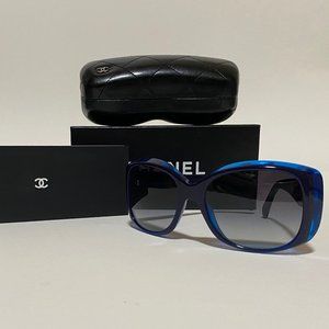 Iconic Chanel Sunglasses in Dark Blue #5227-H
